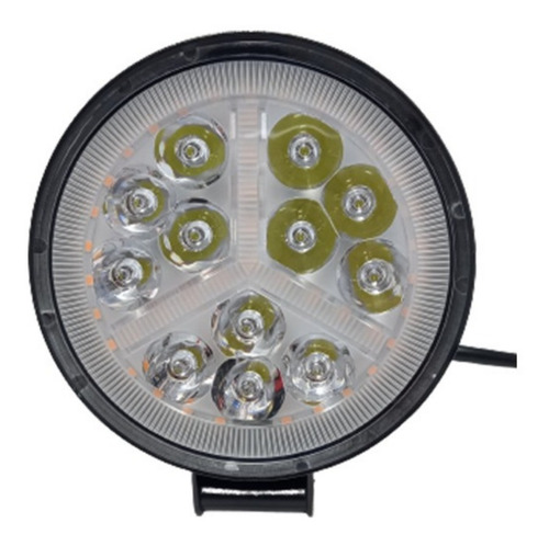 Faro Led Neblinero Circular 12 Led 12/24v 36w Auto Moto Bus