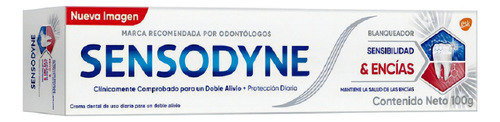 Pasta Dental Sensodyne Sensibilidad & Encías Blanqueador 100