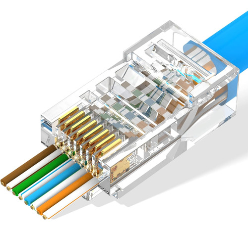 Conector Leenue Cat6 Rj45 (paquete De 50), Conectores Ethern