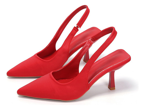 Sandalias Elegantes De Tacón Alto Con Punta Puntiaguda