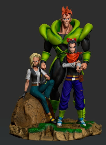 Dragon Ball Z 3 Androids Archivos Stl Para Impresión 3d