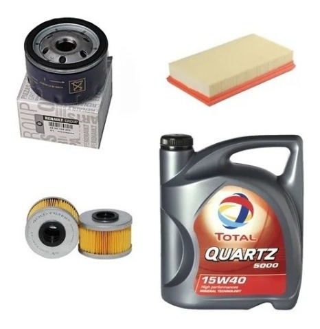 Kit Filtros + Aceite 15w40 Renault Kangoo 1.9 Diesel