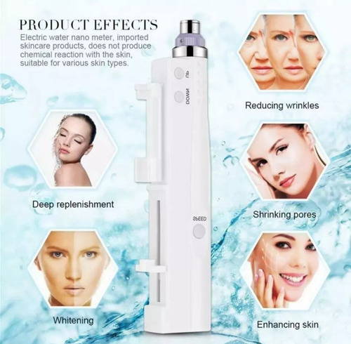Hydra Injector Mesoterapia + 12 Needles+ A.h Antia+ 60 Hilos