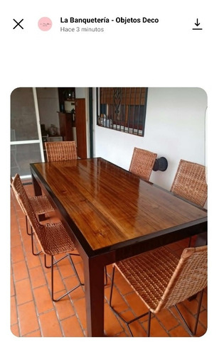 Silla De Mimbre Y Hierro