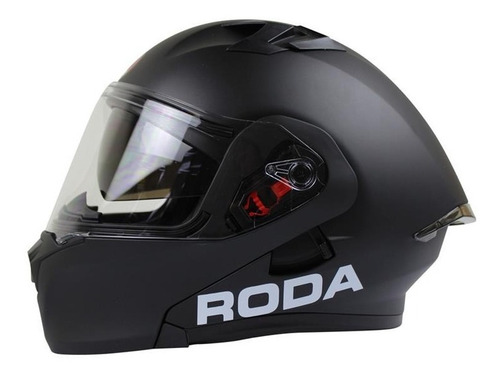 Imagen 2 de 6 de Casco Abatible Para Moto Roda Rush Svs Negro Mate