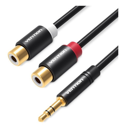 Cable Audio Auxiliar Jack 3.5mm A 2 Rca Hembra 30cm Vention