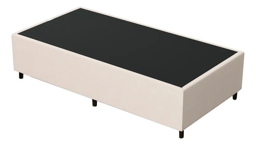 Base Cama Box Solteiro 88x188cm Hit I02 Suede Bege