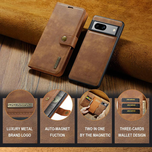 Funda De Piel Magnética Desmontable Tipo Cartera Para Google Pixel 5a 6 6pro 6a 7 7a 7 8 Pro 8a 9 Pro Xl 9a, Funda Con Tapa Extraíble