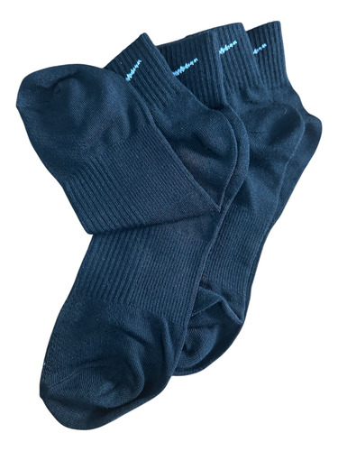 Calceta Corta Blanca 100% Algodón 3 Pares N- L/ K/ E Negro Liso U