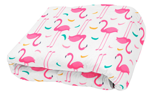 Cobija Frazada Patrones Varios Diseños Ligera Ultrasuave Flamingo Lisa