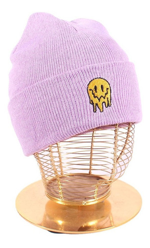 Gorro Beanie De Lana Diseño Sonrisa Derretida