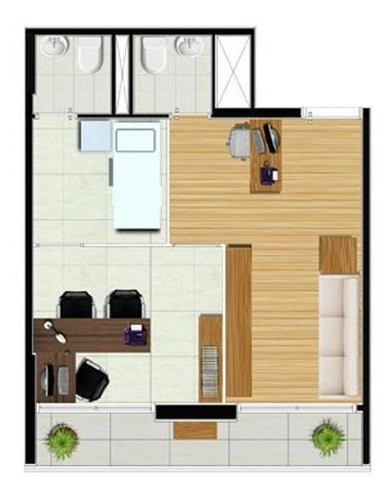 Imagem 8 de 10 de Sala Em Paraíso, São Paulo/sp De 34m² À Venda Por R$ 497.200,00 - Sa240275-s