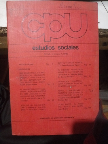 Cpu Estudios Sociales N°59 1989