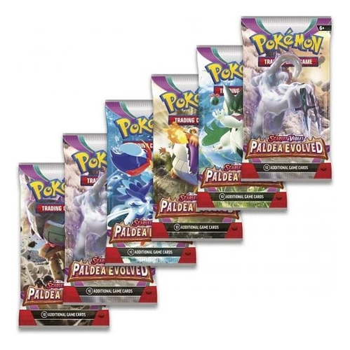 Pokémon Sobres Originales 4 Paldea Evolved + Carta Promo 