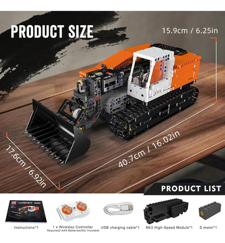 Tecnología Bulldozer Bloques De Construcción App Rc Control