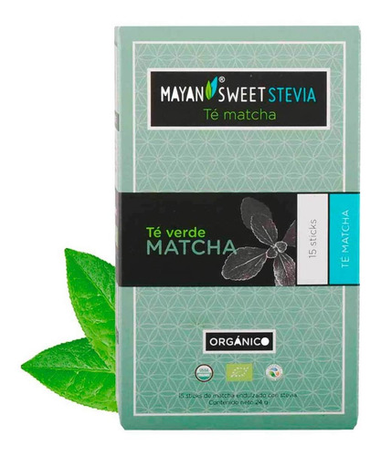 Té Matcha Mayan Sweet Stevia 15 Sticks 24g