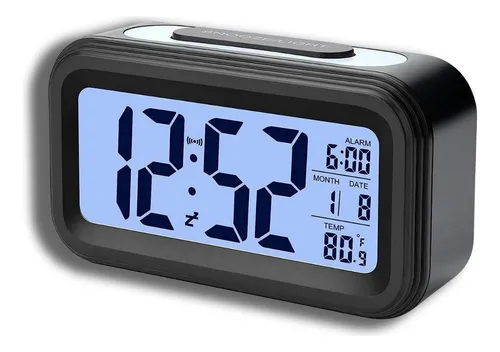 comprar Mesita de noche con despertador digital para habitación de ancianos, color negro comprar Mesita de noche con despertador digital para habitación de ancianos, color negro