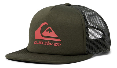 Quiksilver Gorra Trucker Snapback Foamslayer Hombre, Hoja