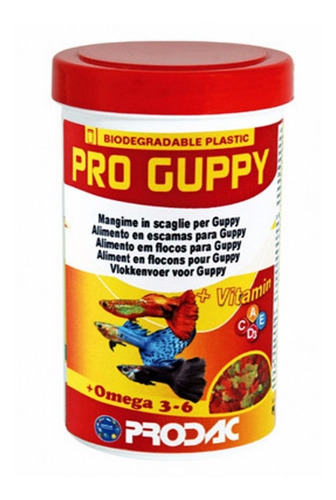 Prodac Ração Para Peixes Pro Guppy Flocos 20g