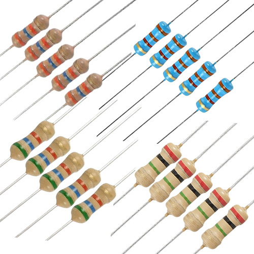 (1000x) Kit Resistores Valores Essenciais Variados 1/4w 5%