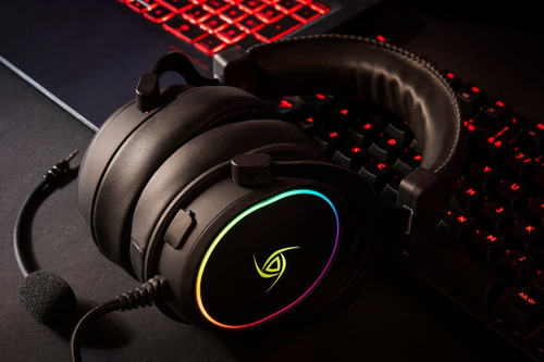Imagen 8 de 10 de Auriculares Gamer Vsg Singularity Negros Usb Rgb Pc Streamer