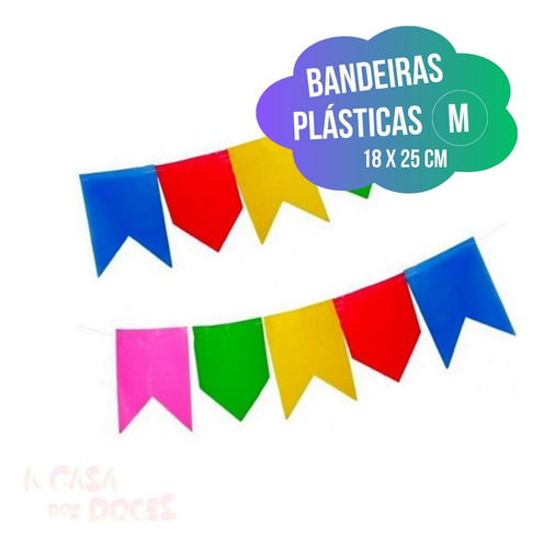 Bandeirinha Festa Junina 18x25cm Cordão 10 Metros 1 Pacote