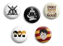 Comprar Kit 5 Bottons Harry Potter - Boton u002F Broche 3,5cm Mod02