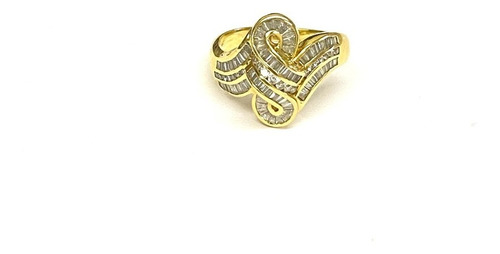 Anillo Enroscado Oro18k Diamantes 4,9grs N13 A0546