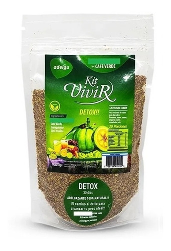 Kit Vivir Detox Adelga 230g Reductor 100% Natural Dw 