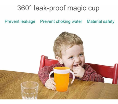 Imagen 6 de 6 de Vaso 360° Antiderame Ideal Niño Y Bebe No Mas Agua Derramada