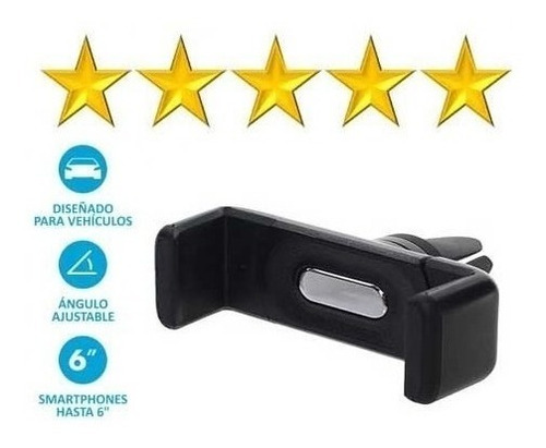 Imagen 6 de 10 de Soporte Celular Auto Rejilla Ventilación