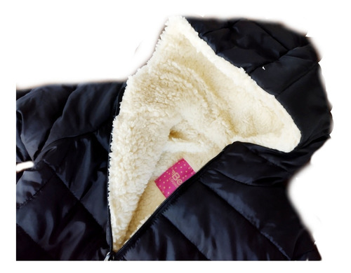 Imagen 2 de 3 de Campera Abrigo Impermeable Interior Piel Nena Niña Corderito