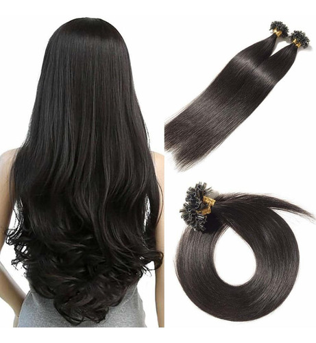 Extensiones De Cabello #1b Natural Negro 22in 50gr