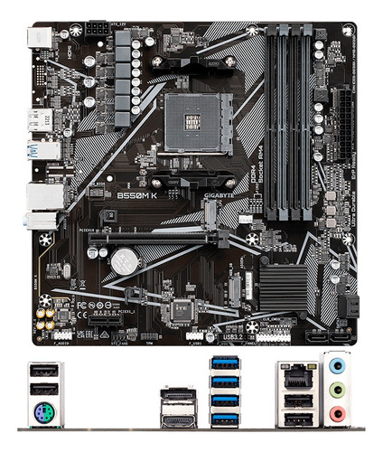 Placa Madre Gigabyte B550m K (rev. 1.0), Ddr4 Socket Am4 Atx