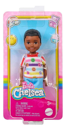 Barbie Chelsea Ken Niño Moreno Afro Playera Caritas Felices 