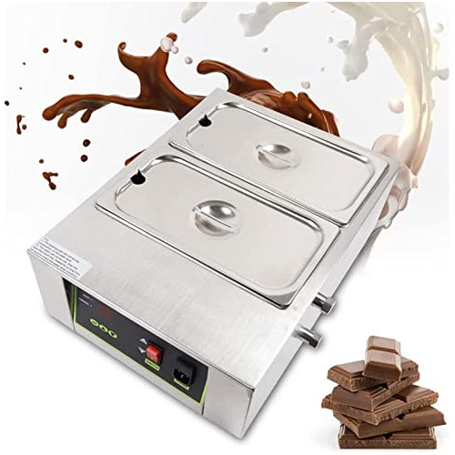 Fundidor Eléctrico De Chocolate 1500w, 2 Tanques