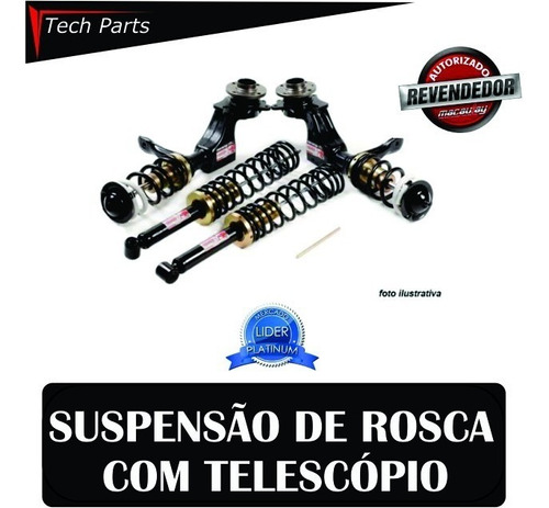 Kit Suspensão Regulável Rosca Macaulay Saveiro G4 1.8