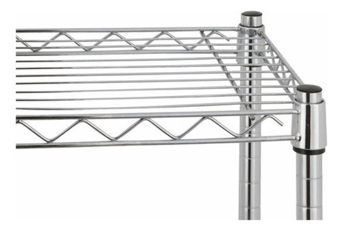 Estante organizador multiusos de acero cromado de lujo, 180 x 90 x 35 cm