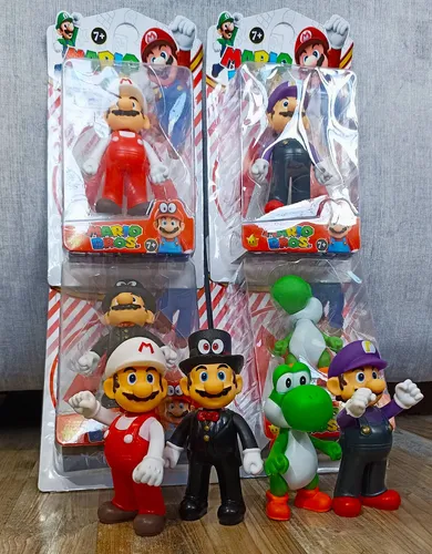 Figuras Mario Bros 4 Personajes Peach Bowser Yoshi Donkey