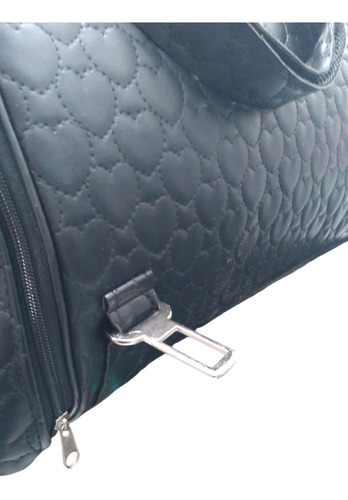 Bolso Transportador Ecocuero Viaje Paseo Mediano Perro Gato