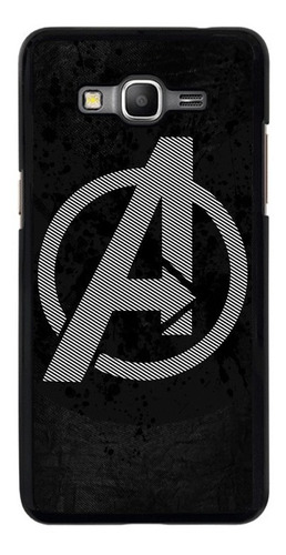 Funda Para Samsung Galaxy Avengers Marvel Logo Fondo Negr