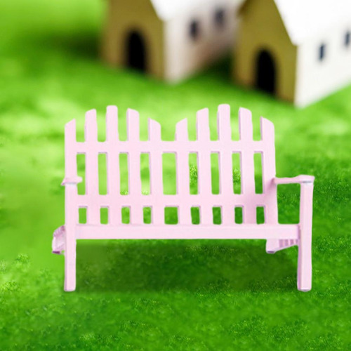 Exquisito 1:12 Casa De Muñecas Asiento Doble Rosa