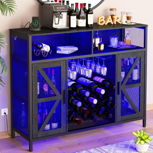 Hdddzsw Gabinete De Vino Led Xxl Con Tomas De Corriente, Ga.