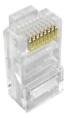 100 X Fichas Rj45 Hemmel Cat5e Calidad Estandar Red Lan Utp