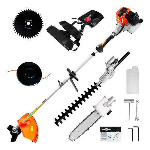 Desbrozadora Multifuncional Powercat Pcmf52 A Gasolina 3 Hp