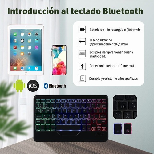 Funda Teclado Para Huawei Matepad 11 Con Rgb Ratón Ñ -fh116