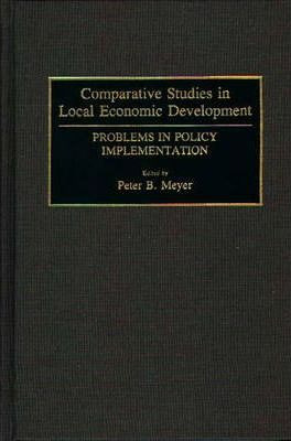Libro Comparative Studies In Local Economic Development -...