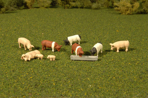 Bachmann Scene Scopes-figura Miniatura-cerdo 9 Pieza Escala