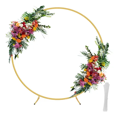 Fogein 6.6ft Round Backdrop Stand, Stable Circle Balloon Ar.