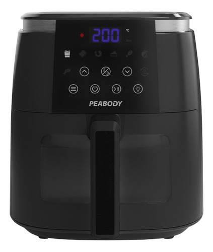 Freidora De Aire Digital Peabody PE-AFD650N 6,5 Litros 1500w Color Negro